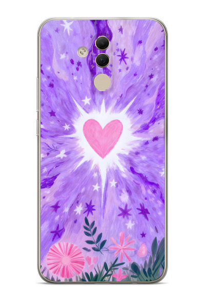 moonset Huawei Mate 20 Lite Uyumlu Baskılı Yumuşak Silikon Şeffaf Telefon Kılıfı