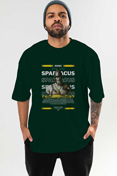 Ankhises Spartacus 2 Mythology Front Printed Oversize T-Shirt Men Women Cotto...
