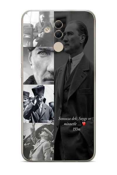 moonset Huawei Mate 20 Lite Uyumlu Baskılı Yumuşak Silikon Şeffaf Telefon Kılıfı