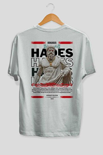 Ankhises Μπλουζάκι Hades 2 Mythology με στάμπα στην πλάτη, λευκό oversize, αν...