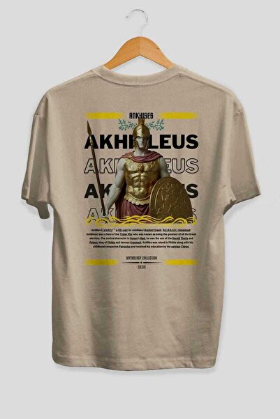 Ankhises Akhilleus 1 Mythology Back Printed Oversize T-Shirt Men Women Cotton...