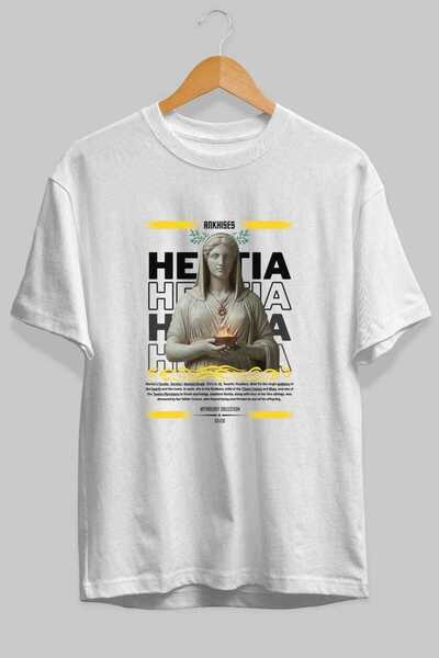 Ankhises Hestia 1 Mythology Front Printed Oversize T-Shirt Men Women Cotton C...