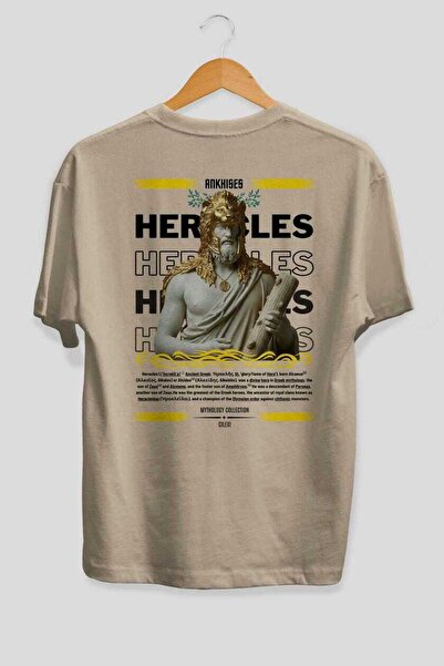 Ankhises Heracles 1 Mythology Back Printed Oversized T-Shirt Men Women Cotton...