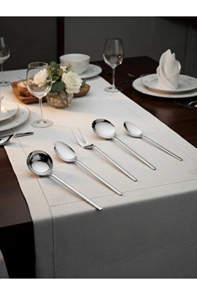 MyBru Paslanmaz Çelik 5 Parça Servis Seti 304 Paslanmaz Çelik