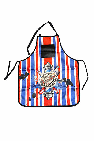 OEM Barber Shop professional apron – classic red/white/blue model