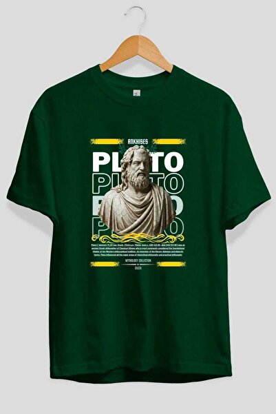Ankhises Plato 2 Mythology Front Printed Oversize T-Shirt Men Women Cotton Cr...