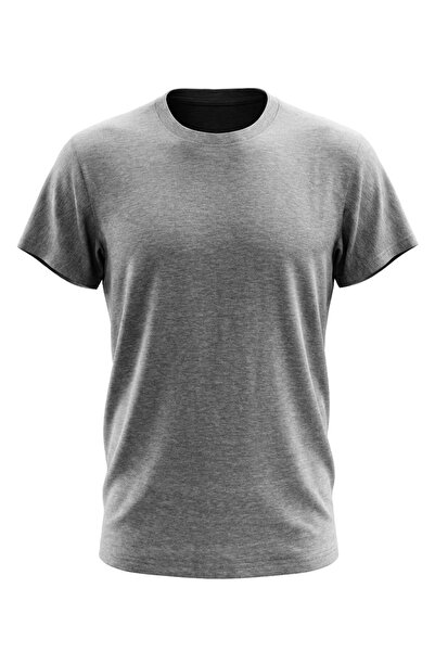 Ümiteks world of clothes Gray Menanj Cycling Collar Short Sleeve Combed Cotto...