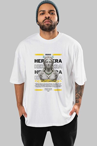 Ankhises Hera 1 Mythology Front Printed Oversize T-Shirt Men Women Cotton Cre...