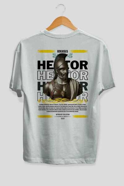 Ankhises Hector 2 Mythology Back Printed Oversize T-Shirt Men Women Cotton Cr...
