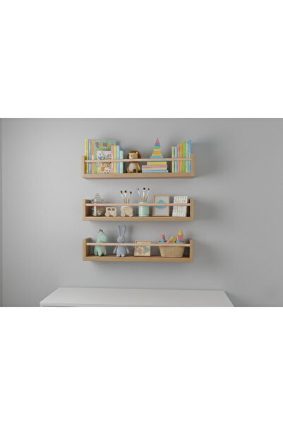 EGN WOODS 30X9X3 Atlantic Pine Mdf Baby Room Organizer Children's Room Montes...