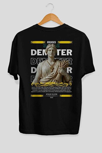 Ankhises Demeter 1 Mythology Back Printed Oversized T-Shirt Men Women Cotton ...
