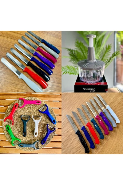 Solingen Renkli Mutfak Seti – 1 Adet Rondo + 6’lı Meyve Bıçağı + 1 Adet Mikro...