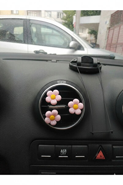 Çiçek Antalya 3 قطع من زينة مكيف السيارة على شكل زهرة الأقحوان باللون الوردي ...