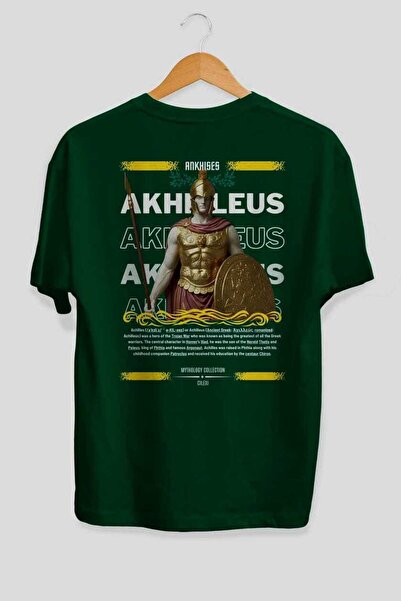 Ankhises Akhilleus 1 Mythology Back Printed Oversize T-Shirt Men Women Cotton...