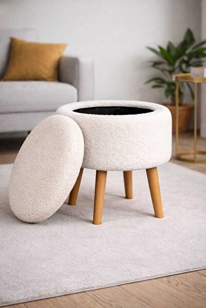 PUFMANYA TUĞBA-X SANDIKLI DOĞAL GÜRGEN AYAKLI PELUŞ KUMAŞLI PUF KOLTUK