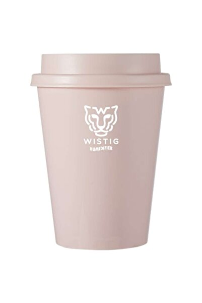 wistig Ultrasonic Air Humidifier, Coffee Cup Pink, Aroma Diffuser, 300ml