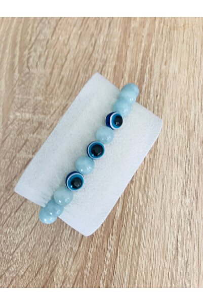 MK tasarım Real blue quartz stone bracelet-mkt.1.101.70 relaxing, stress reli...