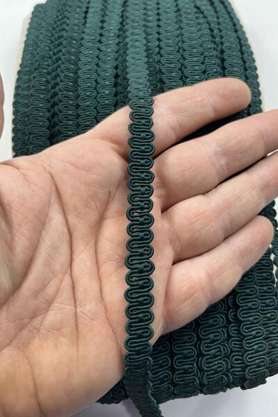 Hobigram شريط تزييني منسوج من هيليبوروس - عرض 1 سم - 1 متر |   أخضر داكن غير ...