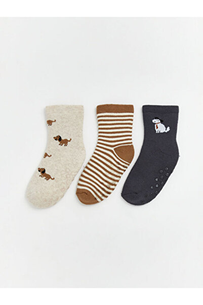 LC Waikiki Esvab • Modern & Distinctive 3-Piece Embroidered Baby Boy Socks