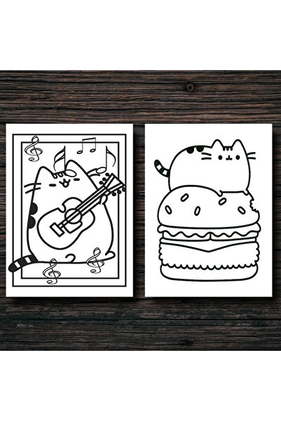 Pusheen Carte de colorat, 100 de ilustratii , A4