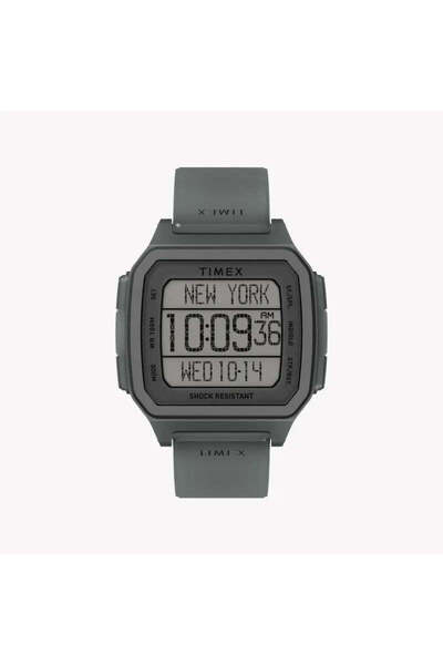 Timex Men's Gray Silicone Watch, Digital Dial | Tw2u56400