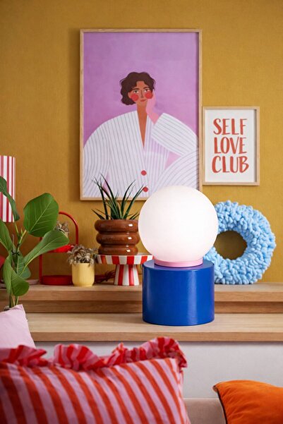 Maye Haus Rakseria Balon Abajur, Metal Abajur, Modern Abajur, Cam Abajur, Mas...