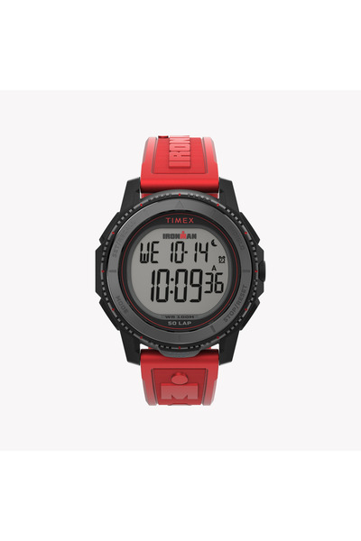 Timex Men's Resin/Rubber, Black/Red | Tw5m57900