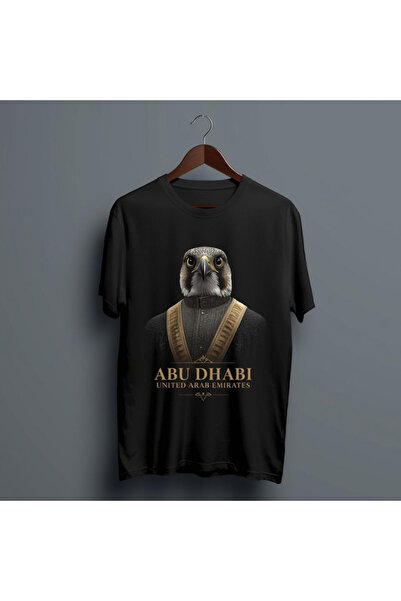 TİMİSİVA Unisex Oversized Sanatsal Printed Crew Neck Short Sleeve Black T-Shirt