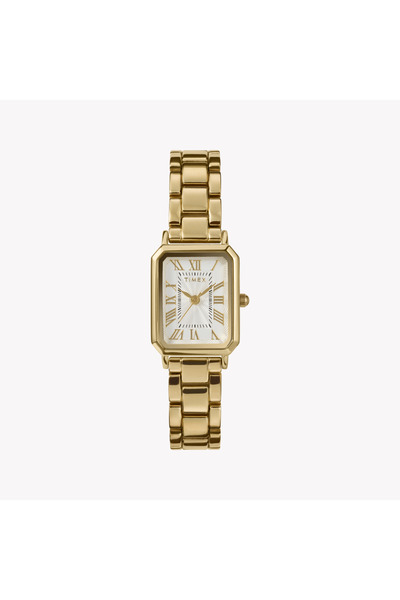 Timex Women's Gold Alloy Watch, Gold/White | Model Tw2y01200