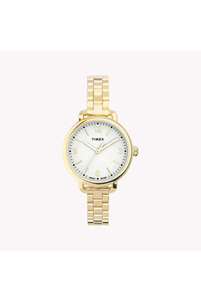 Timex Women's Gold Stainless Steel Watch, White Dial | Tw2u60600