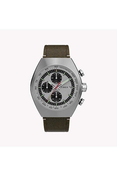 Timex Men's Silver Dial, Brown Leather Strap Watch | Tw2w50100
