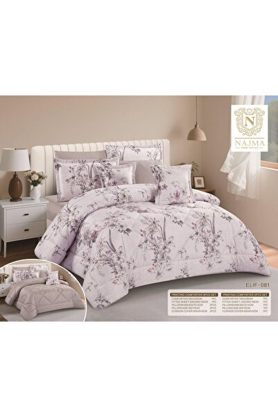 NAJMA Milano Elegant Summer Bedspread, Double Size, Floral Pattern, 8 Pieces ...