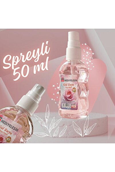 Hediyeleşin Gül Suyu, Spreyli Şişe, Mini Boy, Dağıtmalık, 50 ml - 50 ADET