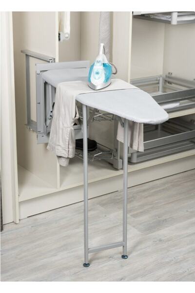 Saatistan Gri Renkli Dolap İçi Ütü Masası S-6611, Pratik ve Şık Tasarım