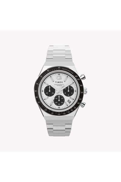 Timex Men's Stainless Steel White Dial Watch, Silver | T2p1179j