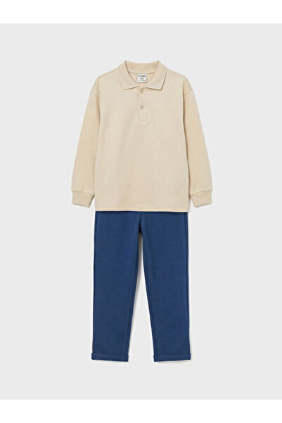 LC Waikiki Sweatshirt și pantaloni pentru băieți cu guler tip Roba, Sparkling...