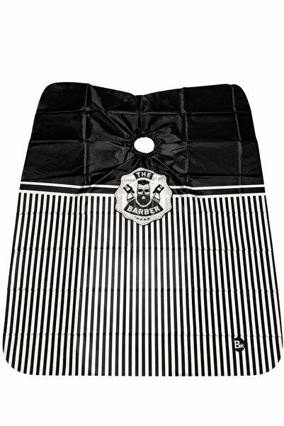 OEM THE BARBER professional barber cape, waterproof, black and white striped ...