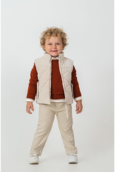 LUCY EXCLUSİVE طقم للأولاد مكون من 4 قطع (سترة؛ سترة تريكو؛ قميص؛ بنطلون) منا...