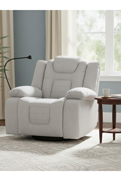 Bec4 كرسي استرخاء هزاز ودوار مع حامل جوال - راحة ملكية بلمسة عصرية