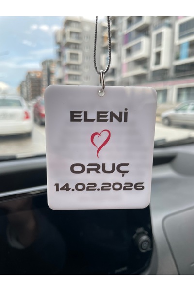 estölye Beyaz Pleksi Kişiye Özel isimli ve Ayetel Kürsi Dualı Araba Süsü Diki...