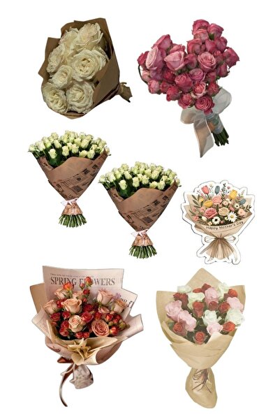 blanch Aesthetic Mini Sticker Seti – 7’lİ Ajanda Günlük Defter İçin Sticer Ya...