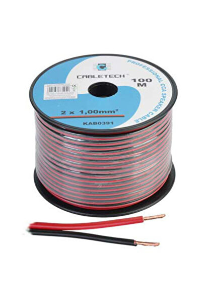Cabletech CABLU DIFUZOR CCA 2X1.00MM ROSU/NEGRU 100M