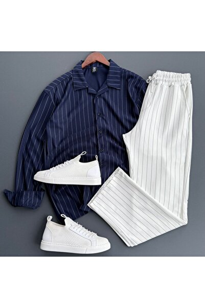 Beylerce Striped Shirt + Trousers Set