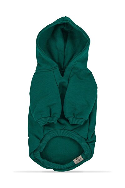 YES LAURA Dark green hooded sweatshirt