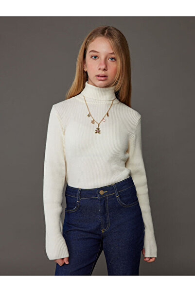 LC Waikiki Quality Pieces from Çelebi Store Fisherman Roba Collar Girl's Knit...