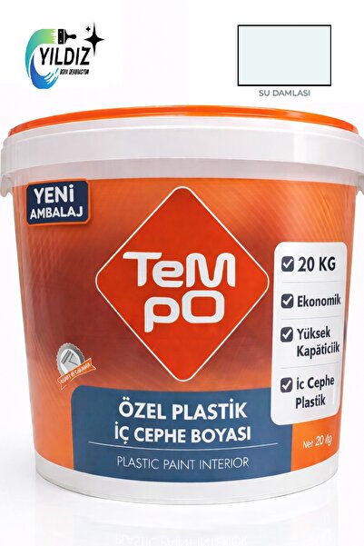 Tempo İç Cephe Plastik Boya 20 KG – Ekonomik, Mat - Su Damlası