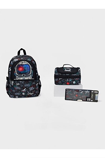 SMIGGLE Uzay Temalı 3’lü Okul Seti – Sırt Çantası + Beslenme Çantası + Kalemlik
