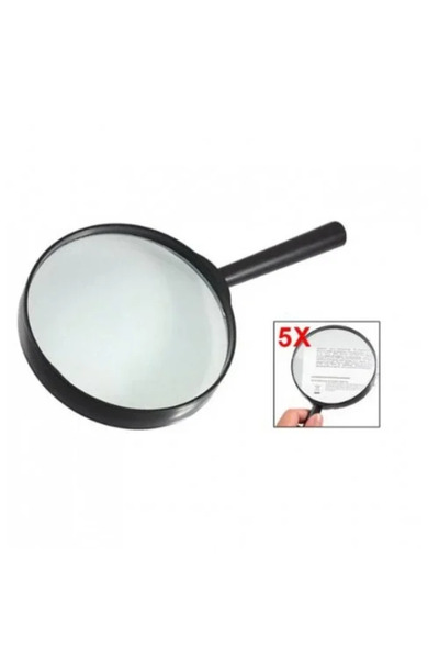 Epilons - Plastična crna okrugla ručka, povećalo prometa 100 mm, 5x povećalo