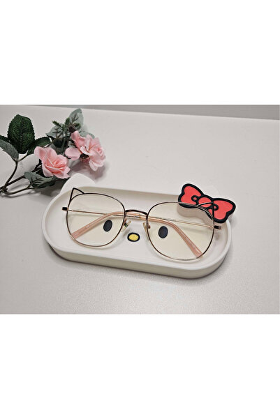 BARK Sevimli Kedi Figürlü Gözlük Tepsisi – Dekoratif Masa Üstü Gözlük Standı