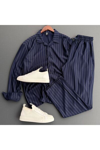 Beylerce Striped Shirt + Trousers Set